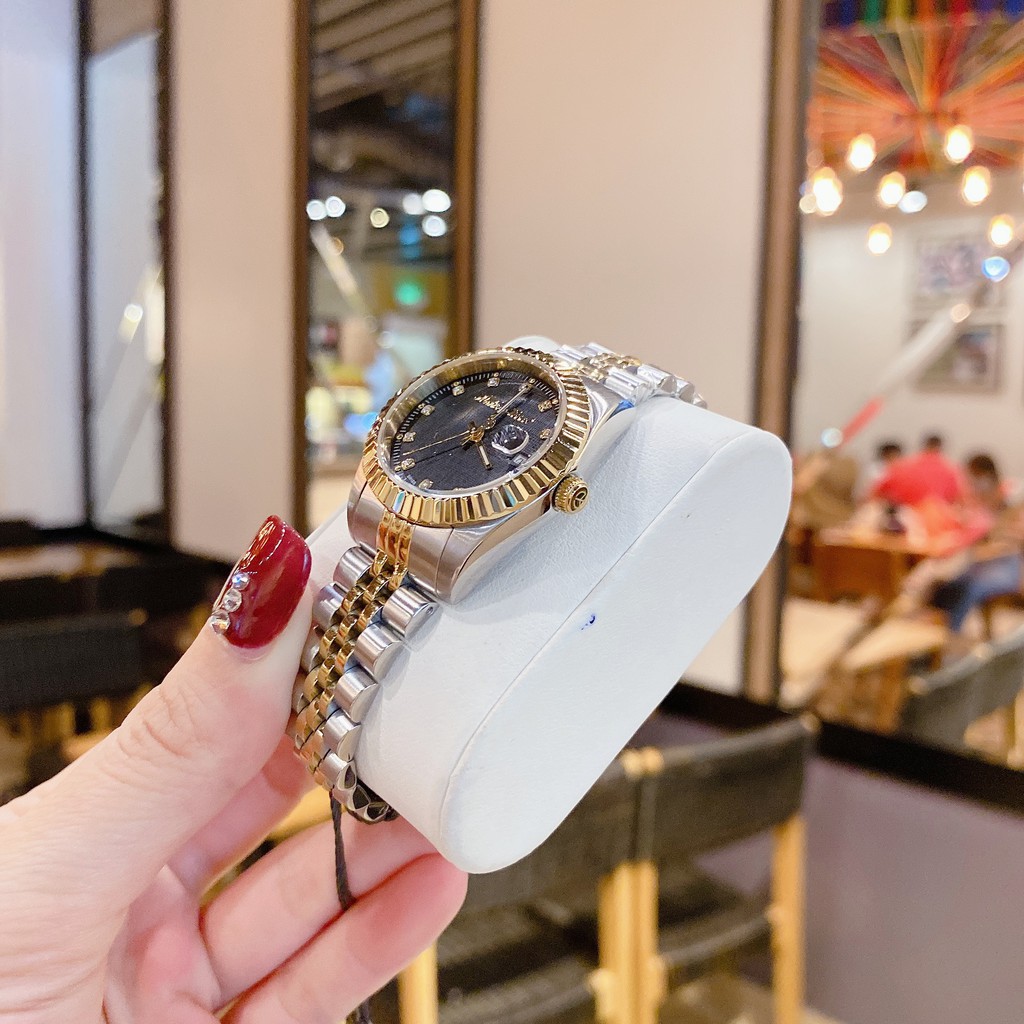 Đồng Hồ Nữ Mathey-Tissot Mathey II Quartz Crystal Black D710BN
