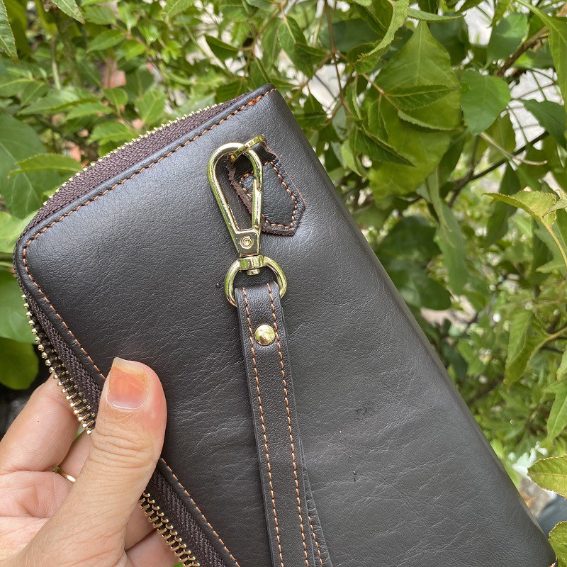 VÍ DÀI 2 NGĂN CẦM TAY NAM DA THẬT VD10