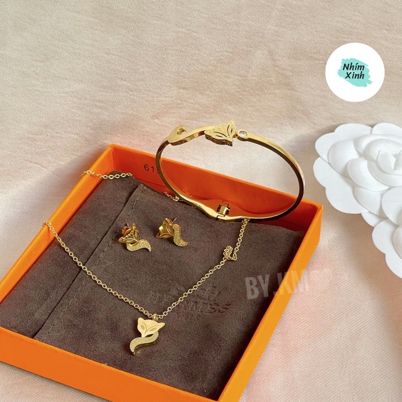 Dây chuyền hồ ly cho nữ titan không han dỉ