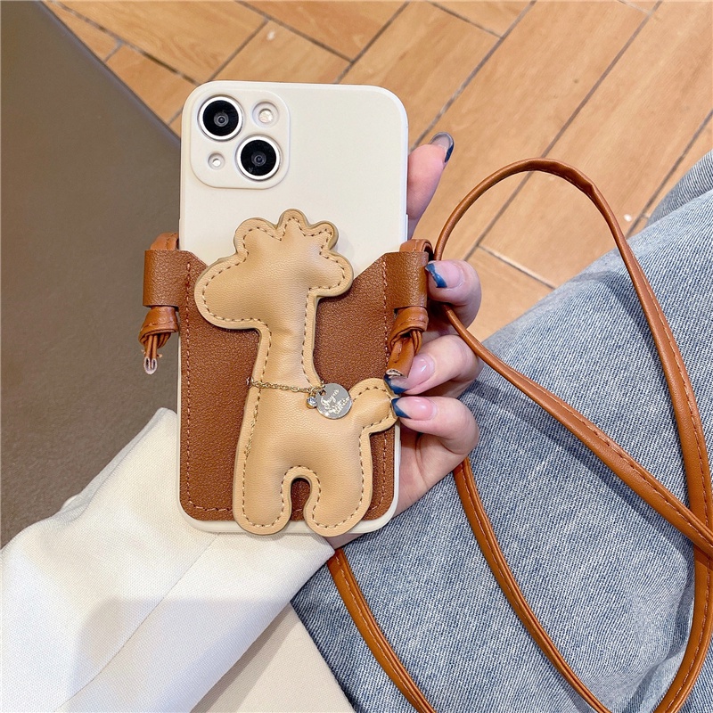 Ốp Điện Thoại Bằng Da Có Dây Đeo Chéo Cho iphone 11 12 13 Pro Max XR X XS 5 6 6s 5s se 20200 7 8 plus