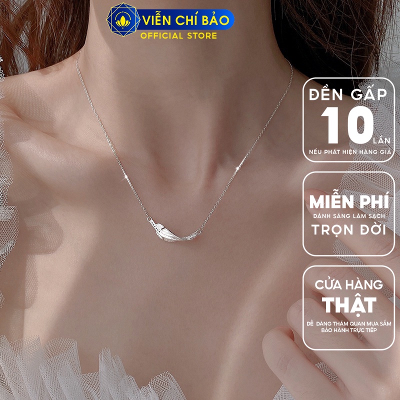 Dây chuyền lông vũ chất liệu bạc Thái 925 thời trang phụ kiện trang sức Viễn Chí Bảo D000140