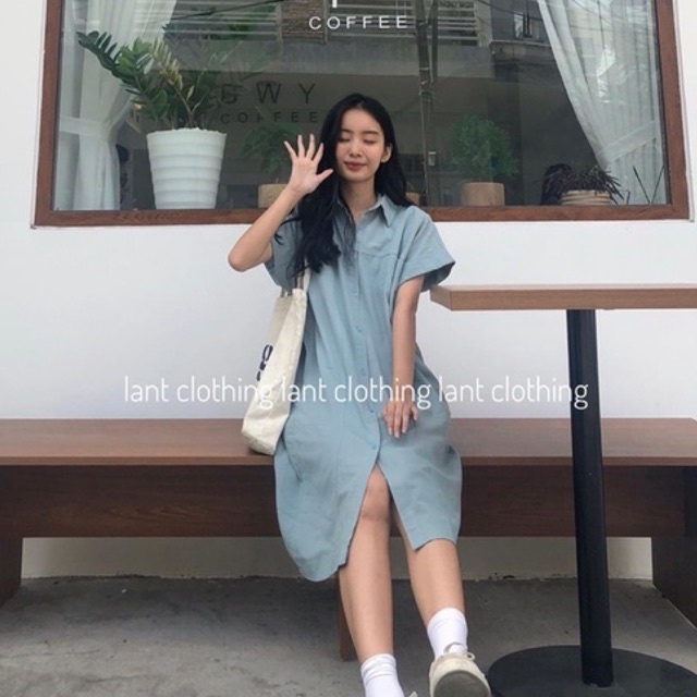 Váy sơ mi tay gập 1279