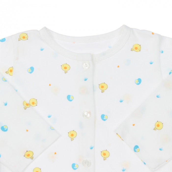 Áo sơ sinh dài tay Kiza in hình gà con