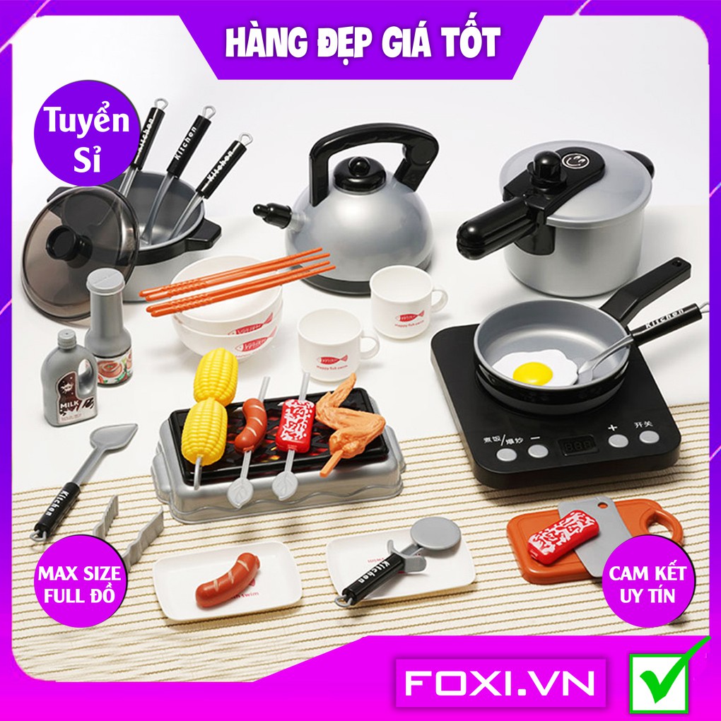 Bộ đồ chơi nấu ăn-bác sĩ-nướng BBQ Foxi-nhập vai-giáo dục hướng nghiệp-có pin-âm thanh như thật-hàng loại 1-to và đẹp