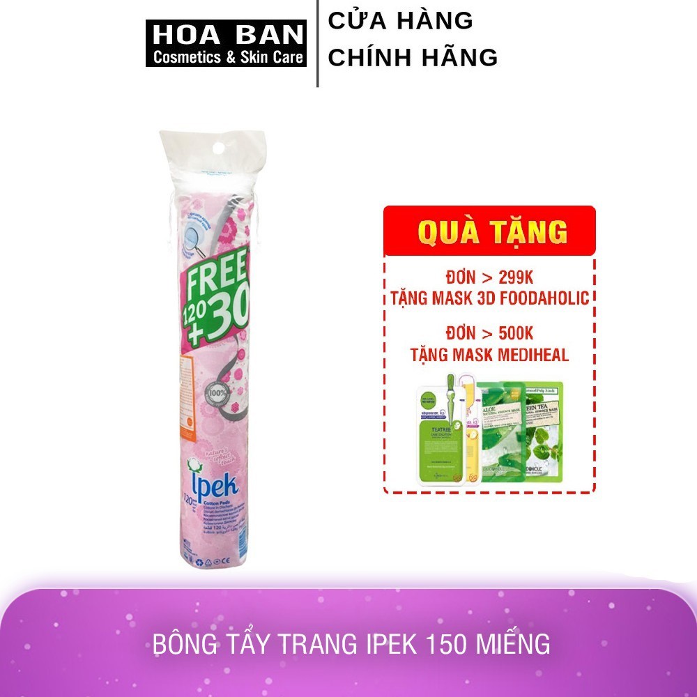 [Mẫu Mới] Bông Tẩy Trang Ipek Thổ Nhĩ Kì 150 Miếng / gói Ipek Cotton Pads