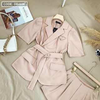 Set bộ Vest quần short..áo tay lỡ kèm belt