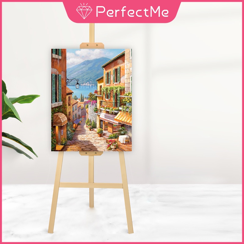 Bộ tranh sơn dầu 40x50cm tự làm họa tiết khung cảnh đêm Canal Canal dùng để trang trí nhà tiện dụng