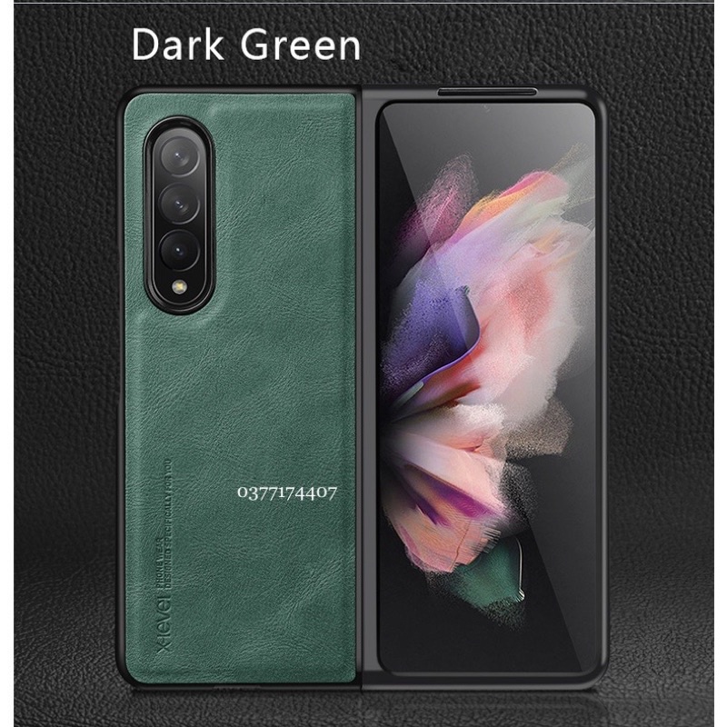 Samsung Z Fold 4 5G_ Ốp X-Level  da Leather 2 mảnh bảo vệ máy sang trọng cao cấp