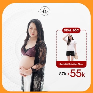 Áo Lót Bà Bầu Sau Sinh LE.DESIGN Thiết Kế Đồ Lót Không Gọng Dạng Mở Cúc Chất Liệu Ren Cao Cấp Thoáng Mát Mềm Mại