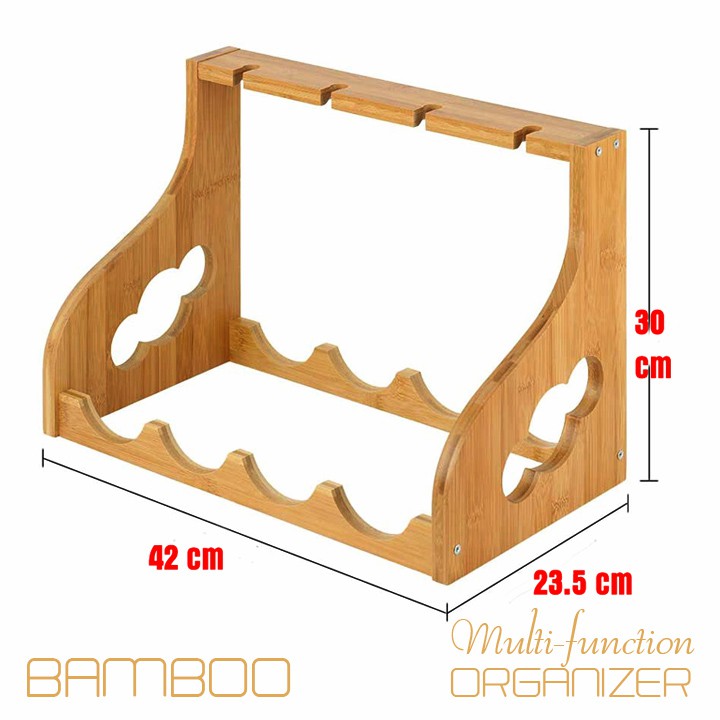 Kệ để rượu vang bằng gỗ tre tự nhiên - Kệ rượu vang cao cấp gỗ tre [MASSETO]