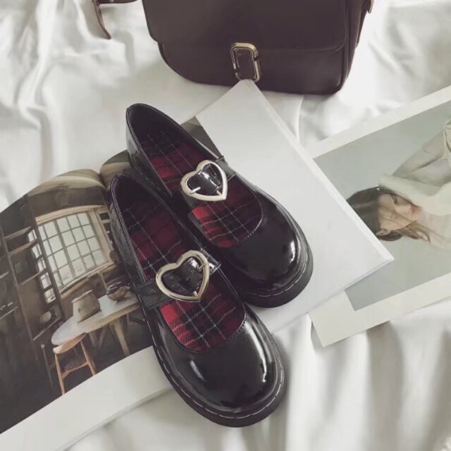 Giày Ulzzang Khuy Tim , Giày Lolita Nữ | BigBuy360 - bigbuy360.vn