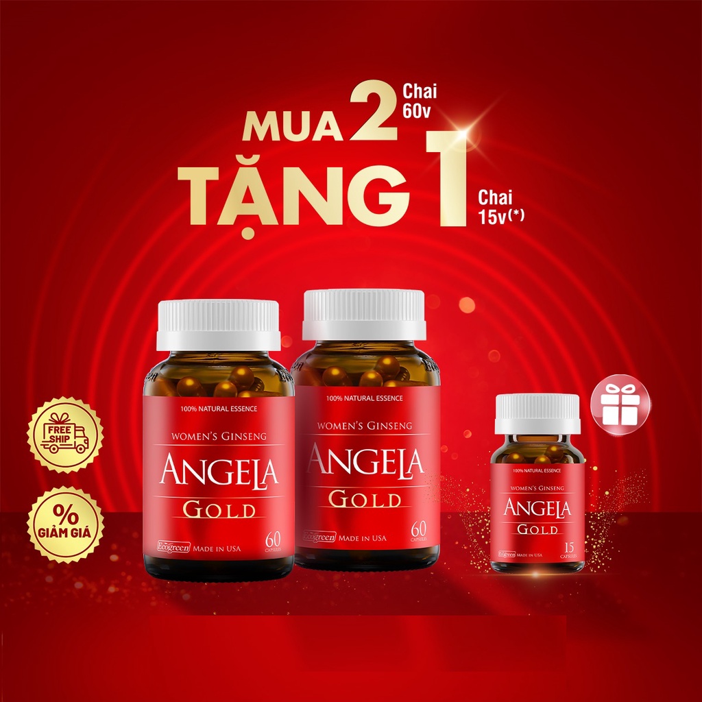 Angela Gold 60V - Hỗ trợ làm đẹp da, chống lão hóa da, bảo vệ da trước tác động của ánh nắng