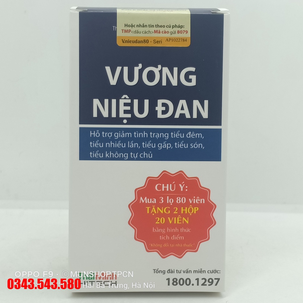 Vương Niệu Đan - Hỗ trợ giảm kích thích bàng quang