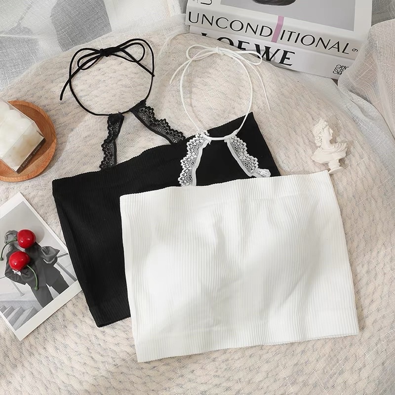 áo quây yếm tăm mix dây ren (chun chun)