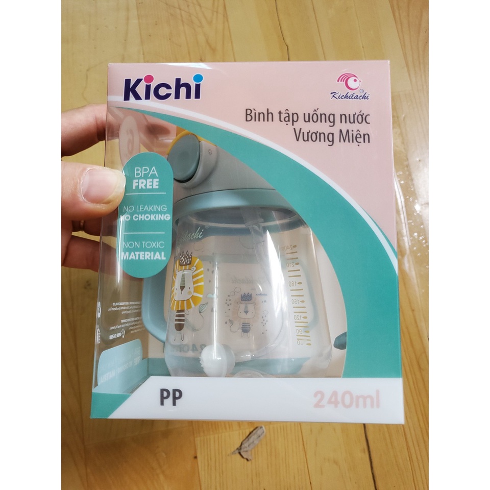 Bình tập uống Kichilachi PP 240ml hình vương miện