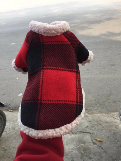 Áo lót lông caro cho cún 2-6.5kg