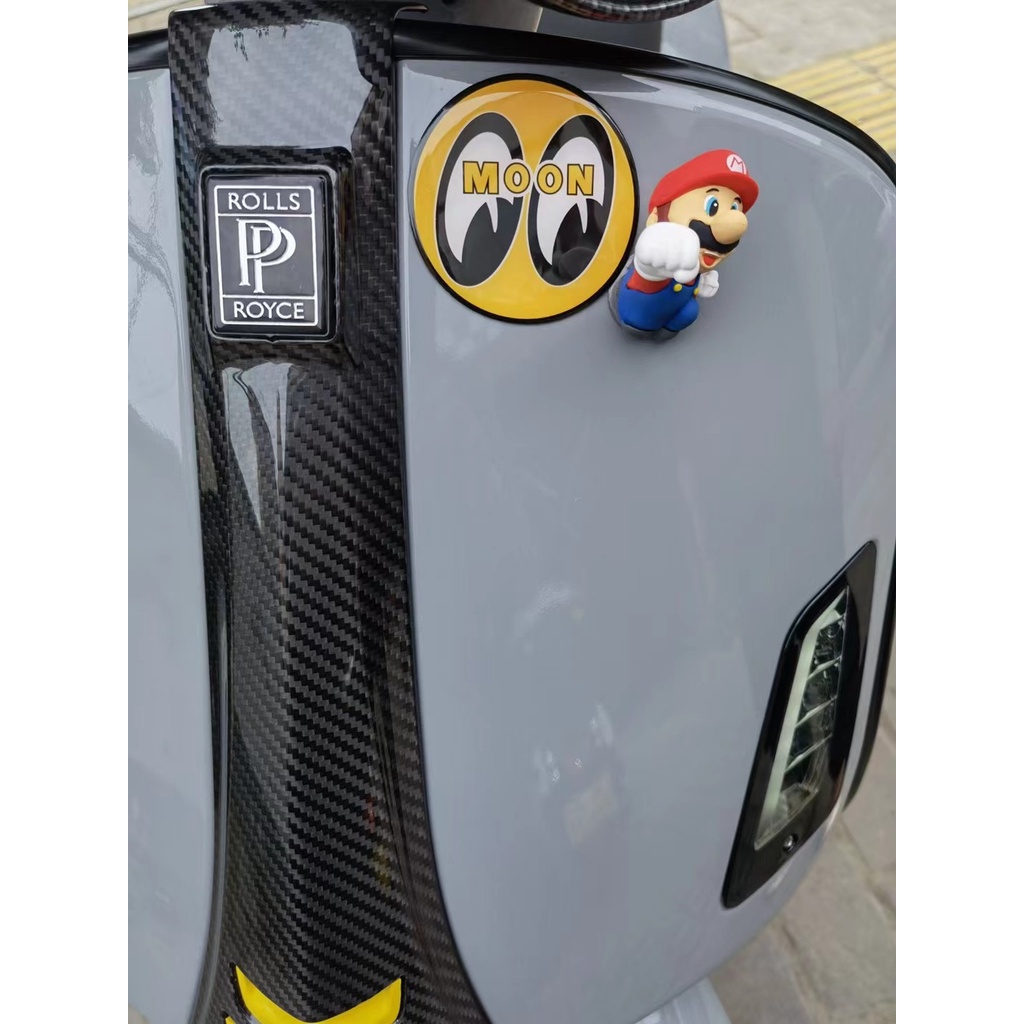 Piaggio VESAP Mario Motorcycle Suction Cup Sticker GTS300 GTV Primavera Sprint 150 Logo Nameplate Sticker Modification