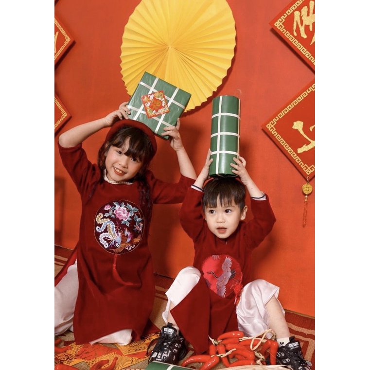 Áo dài bé gái thương hiệu Cát Linh size từ 10-35kg