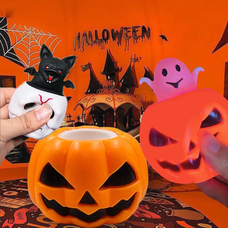 Bóng Cao Su Hình Ma Bí Ngô Trang Trí Halloween