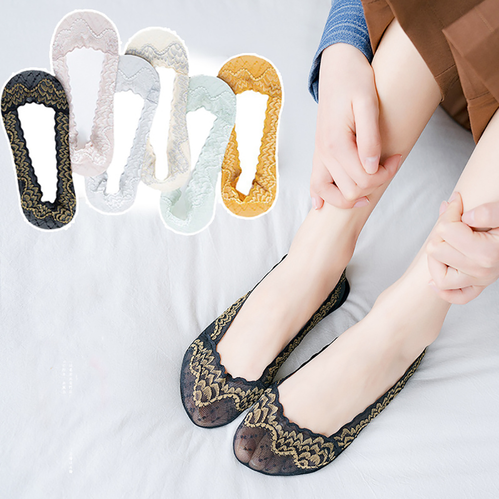 Vớ Cotton Phối Ren Xinh Xắn Dành Cho Nữ | BigBuy360 - bigbuy360.vn