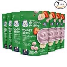 (Nhập Mỹ - Hàng air ) Mẫu mới 2022 Sữa chua khô organic Gerber Yogurt Melts 28gr nhiều vị date 5/2023