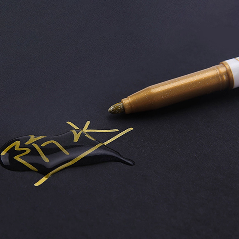 Tmdbyx Bút Đánh Dấu Ánh Kim Loại Màu Bạc Vàng Đồng Cho Giấy/ Thủy Tinh/ Vải/ CD/ Lốp Xe/ Đồ Thủ Công Tự Làm