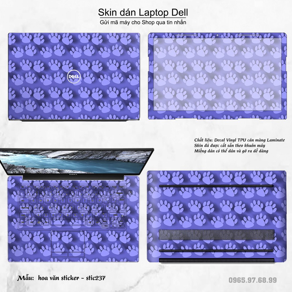 Skin dán Laptop Dell in hình Hoa văn sticker _nhiều mẫu 38 (inbox mã máy cho Shop)
