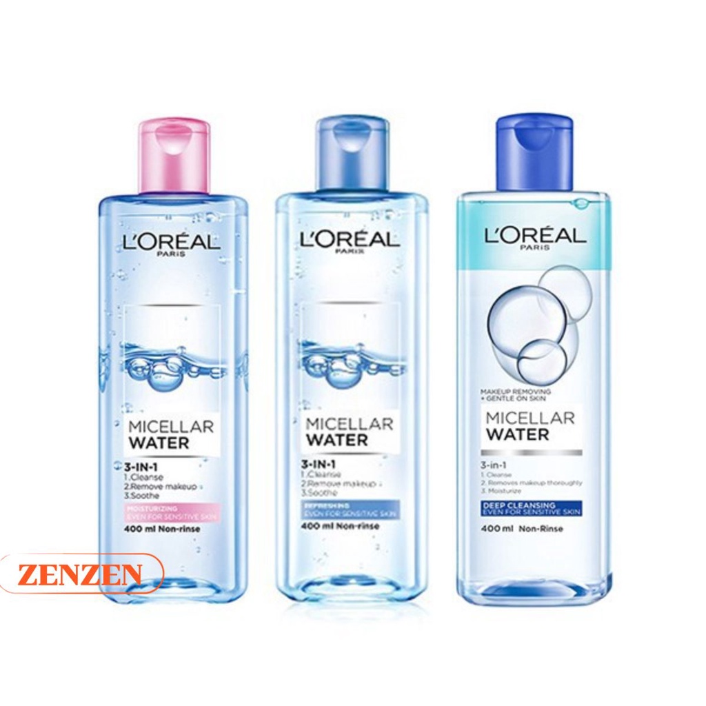 Nước tẩy trang dưỡng ẩm L'Oreal Paris 3-in-1 Micellar Water