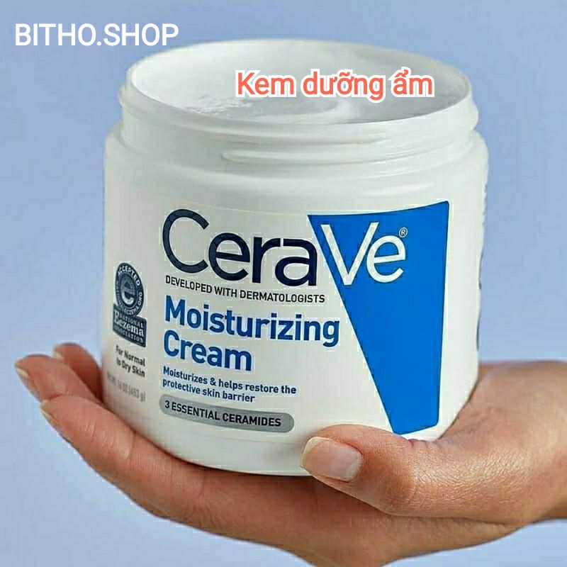 KEM DƯỠNG ẨM CERAVE MOISTURIZING CREAM CHO DA MẶT VÀ TOÀN THÂN 453 GRAM