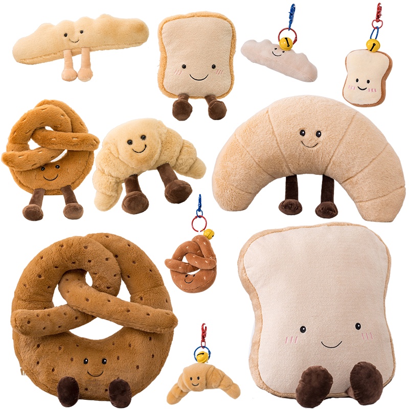 Đồ Chơi Nhồi Bông Hình Bánh Mì Nướng Đáng Yêu Cho Trẻ Em Và Người Lớn