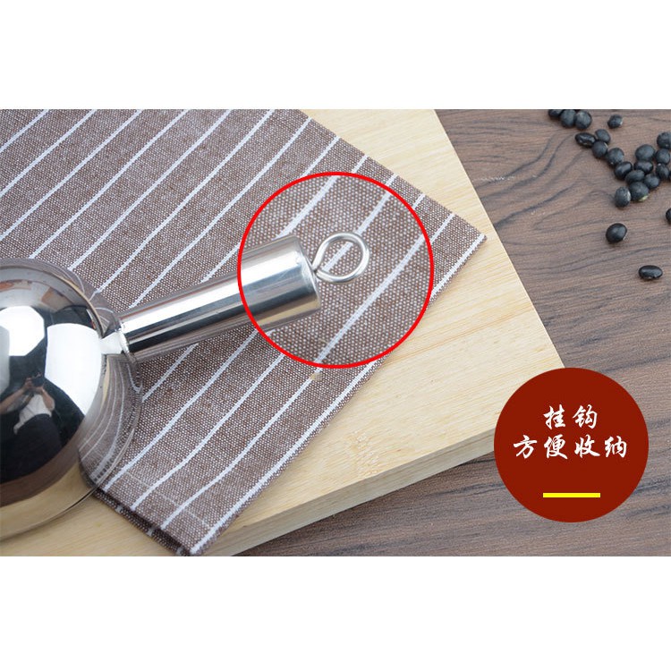 Dụng cụ muỗng Xúc đá bằng inox 304 số 3-4-5-6 cán dày xịn đẹp cao gấp