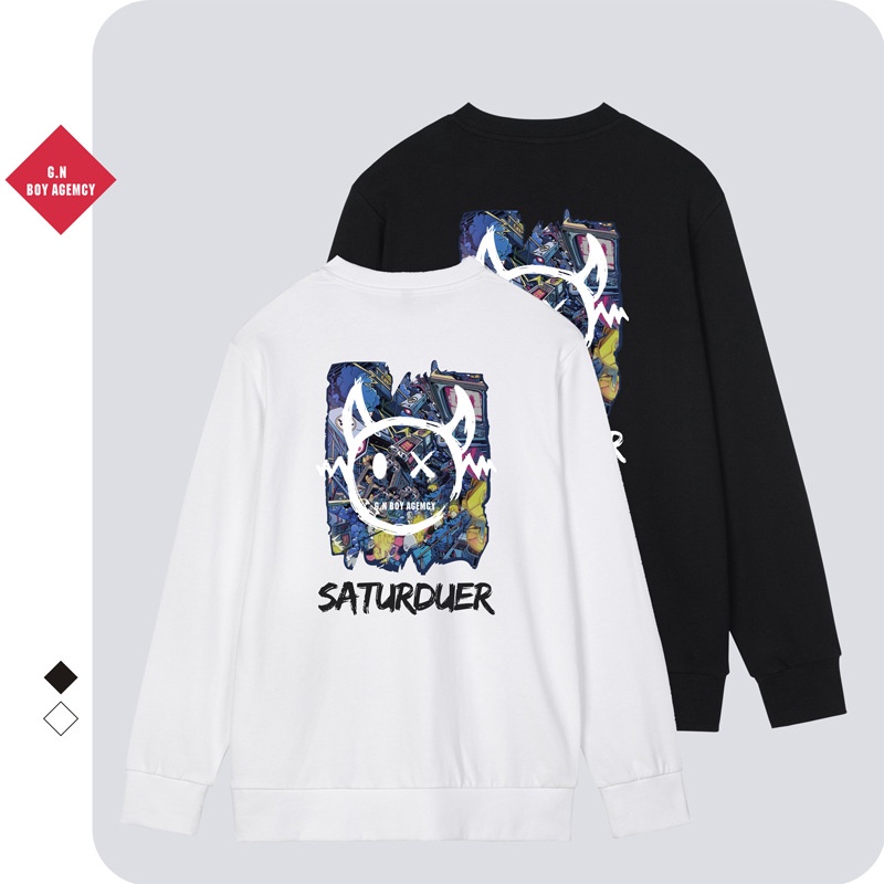 Áo hoodie tay dài dáng rộng dễ phối đồ thời trang thu đông dành cho nữ N303