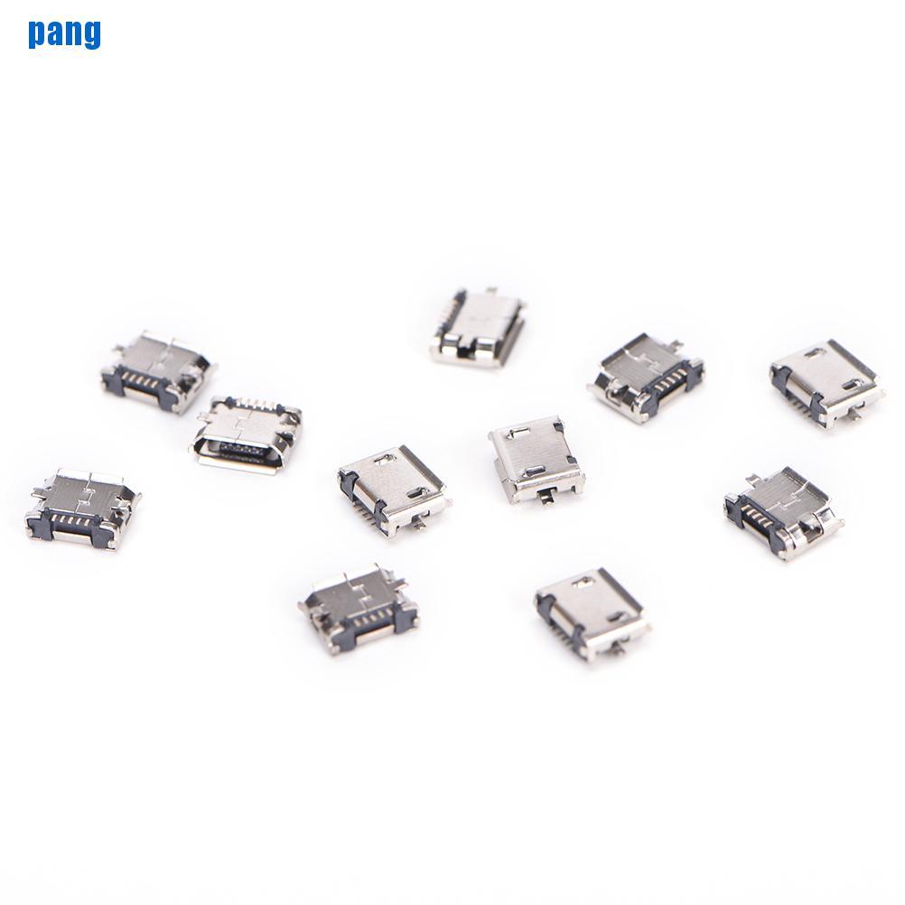 VN (Hàng Mới Về) Set 10 Đầu Nối Micro Usb Loại B 5 Pin 5 Pin Tiện Dụng