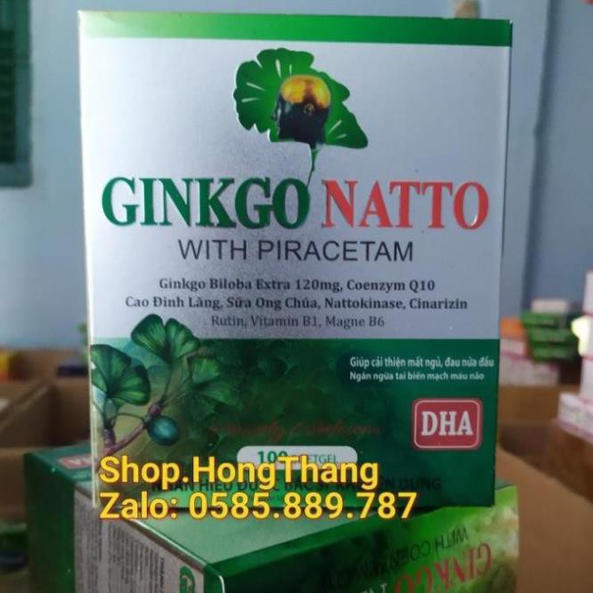 Ginkgo Natto Cải thiện trí nhớ và chứng mất ngủ hoạt huyết dương não, đau đầu chóng mặt, ngủ k ngon giấc, trí nhớ kém