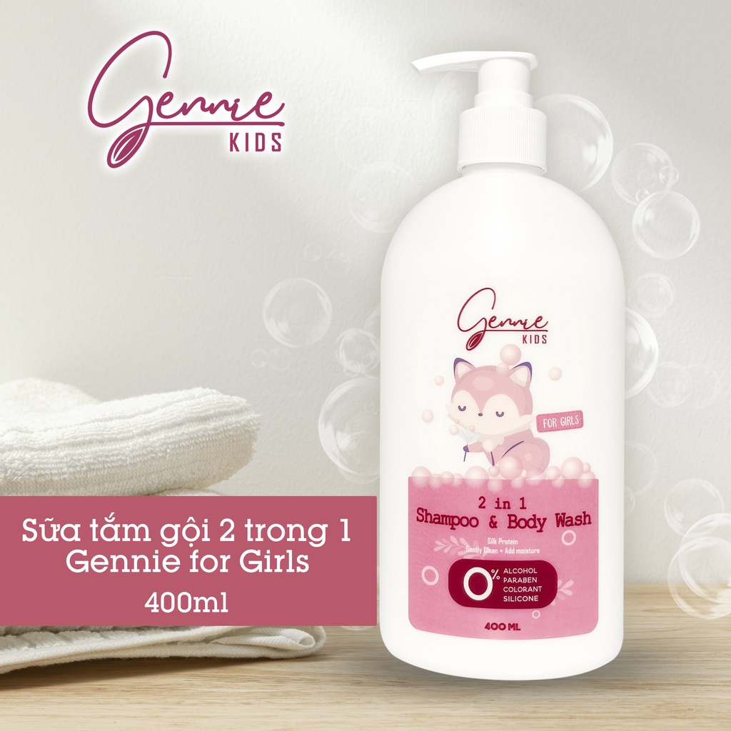 Sữa tắm gội 2 trong 1 GENNIE Girl 400ml