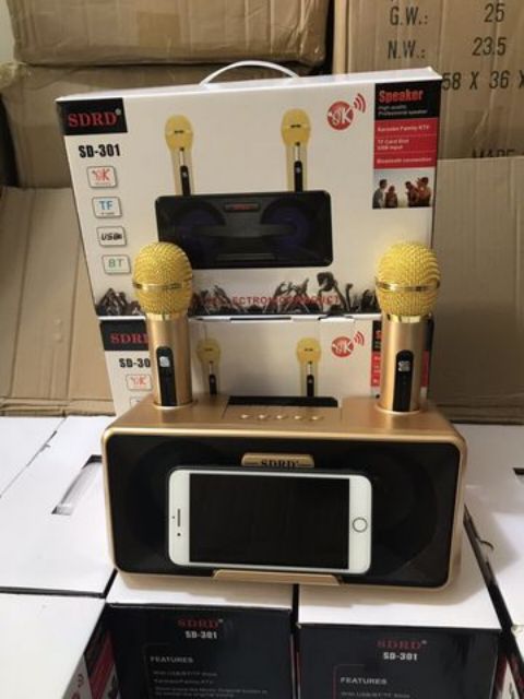 Loa karaoke SONG CA bluetooth Magic SDRD301 TẶNG KÈM 2 MIC