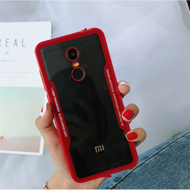 Ốp điện thoại trong suốt viền chữ đẹp mắt cho điện thoại Xiaomi Redmi Note 4 4X 5 pro Redmi 5 5plus