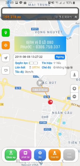 Định vị Ô tô, OBD gps tracker (không mất phí thuê bao)