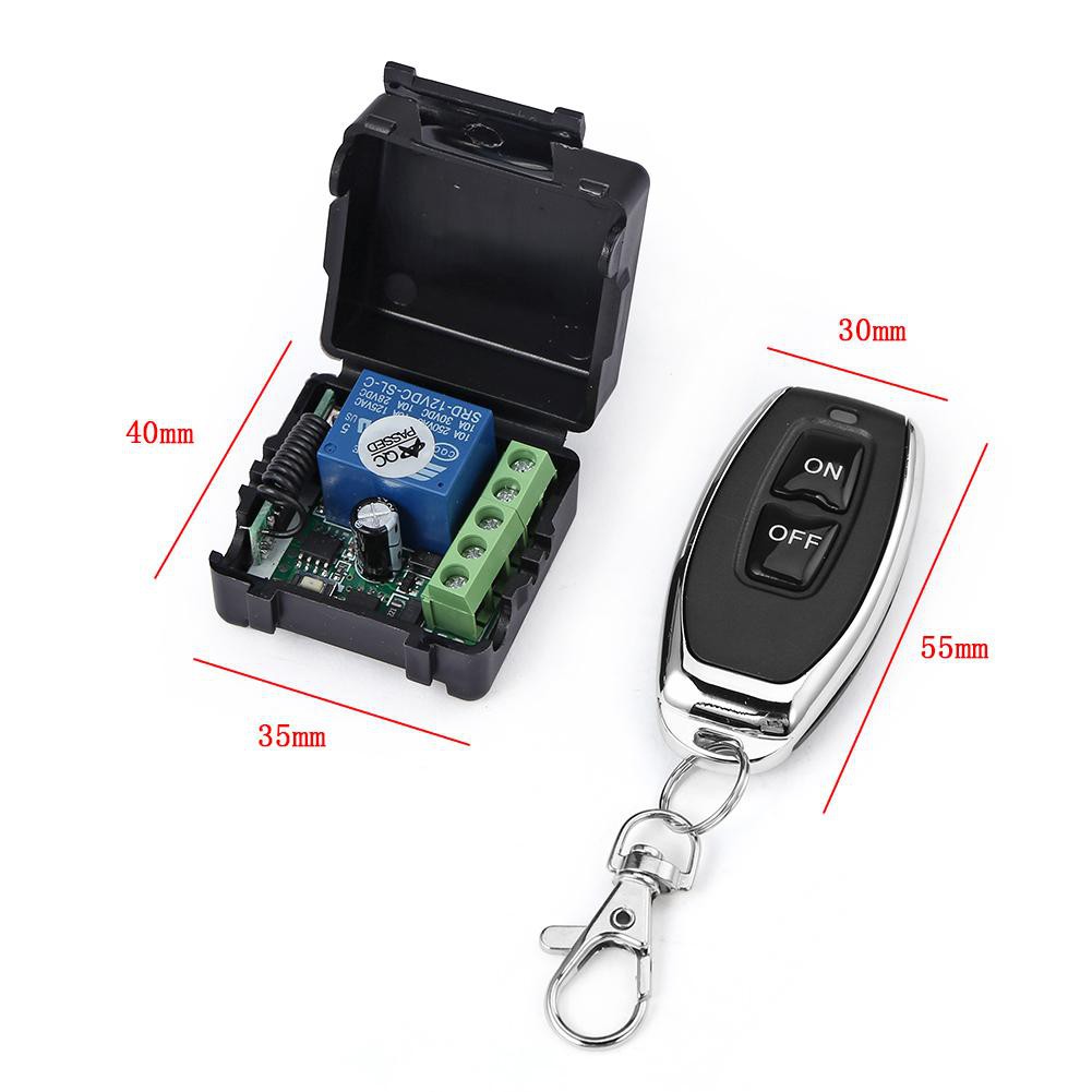 DC12V Relay 1CH Wireless RF Garage Door Remote Control Switch Transmitter