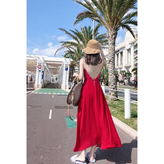 %THỜI TRANG NỮ ❣️FREESHIP❣️ĐẦM maxi hai dây hở lưng