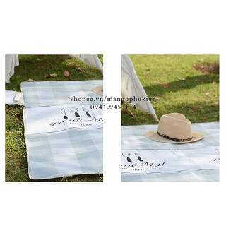 Thảm picnic dã ngoại  ( thảm du lịch 2 lớp có quai xách )