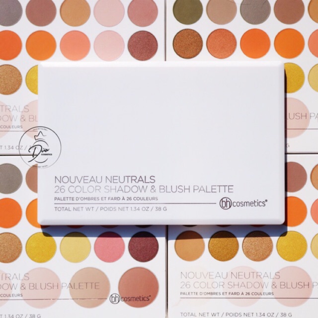 [ĐỦ BILL] BẢNG PHẤN BH COSMETICS NOUVEAU NEUTRALS 26 COLOR SHADOW & BLUSH PALETTE