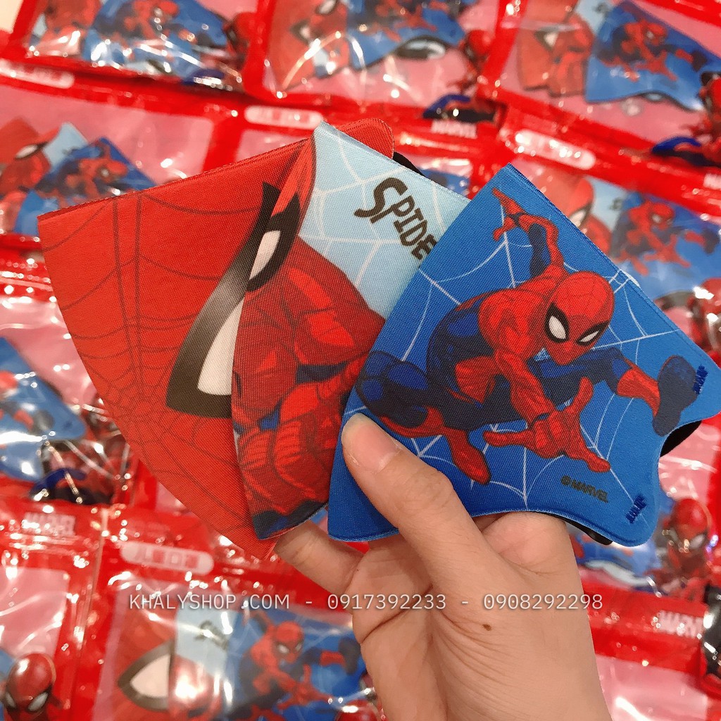 Set 3 khẩu trang su Disney trẻ em hình người nhện Spiderman 3 màu cho bé trai 3 - 8 tuổi - 57NMV015 | BigBuy360 - bigbuy360.vn