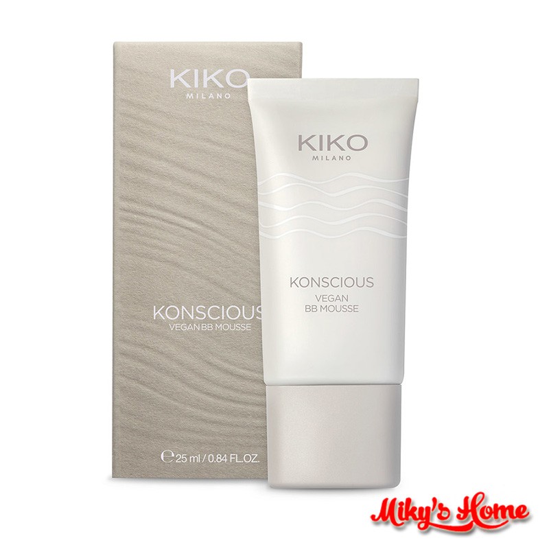 Kem nền BB hữu cơ dạng mousse Kiko Konscious Vegan BB Mousse - Italia Milano