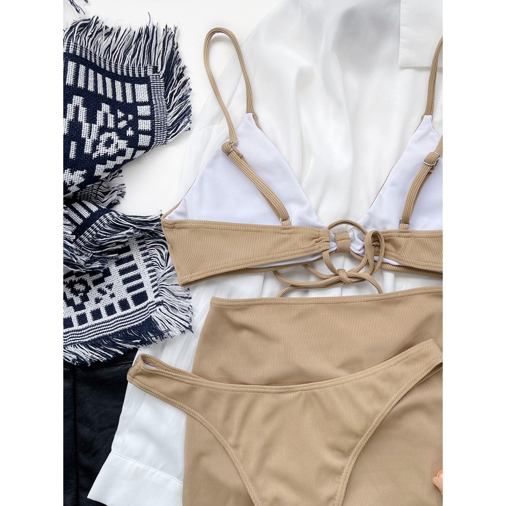 Bộ đồ bơi ba mảnh co giãn thắt dây cho nữ LG70
 | BigBuy360 - bigbuy360.vn