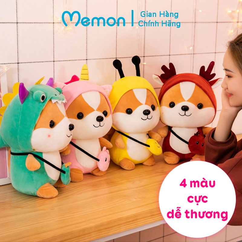 Gấu Bông Shiba Cosplay 25cm, 45cm Cao Cấp Memon