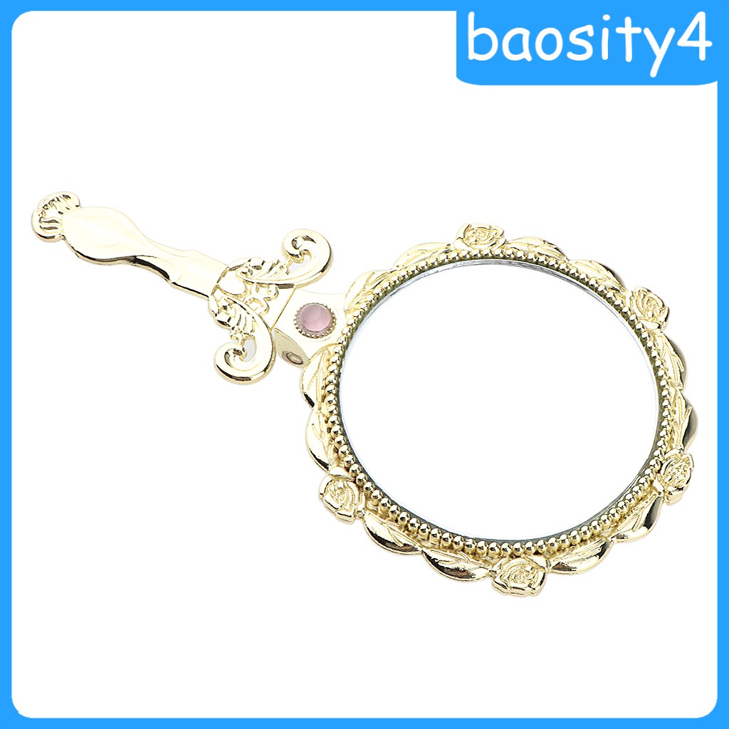 Gương trang điểm cầm tay hình tròn phong cách vintage thời trang