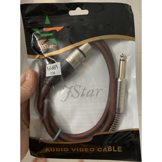 Dây cắm micro XLR đầu 6.5ly dài 1M (Tốt)