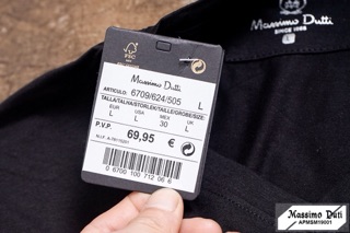 Áo phông trơn cổ tim Massimo Duti