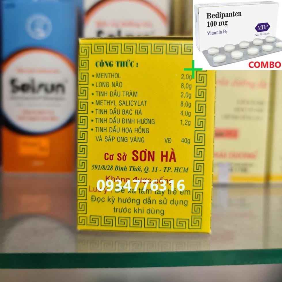 Combo Bedipanten 100mg +  Dầu cù là cao xoa Cúp Vàng [hủ 40g]